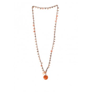 Collana uncinetto con Chiusura Bamboo Coral